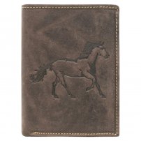 Portofel Wild ANIMALS N4-CHM HORSE - maro